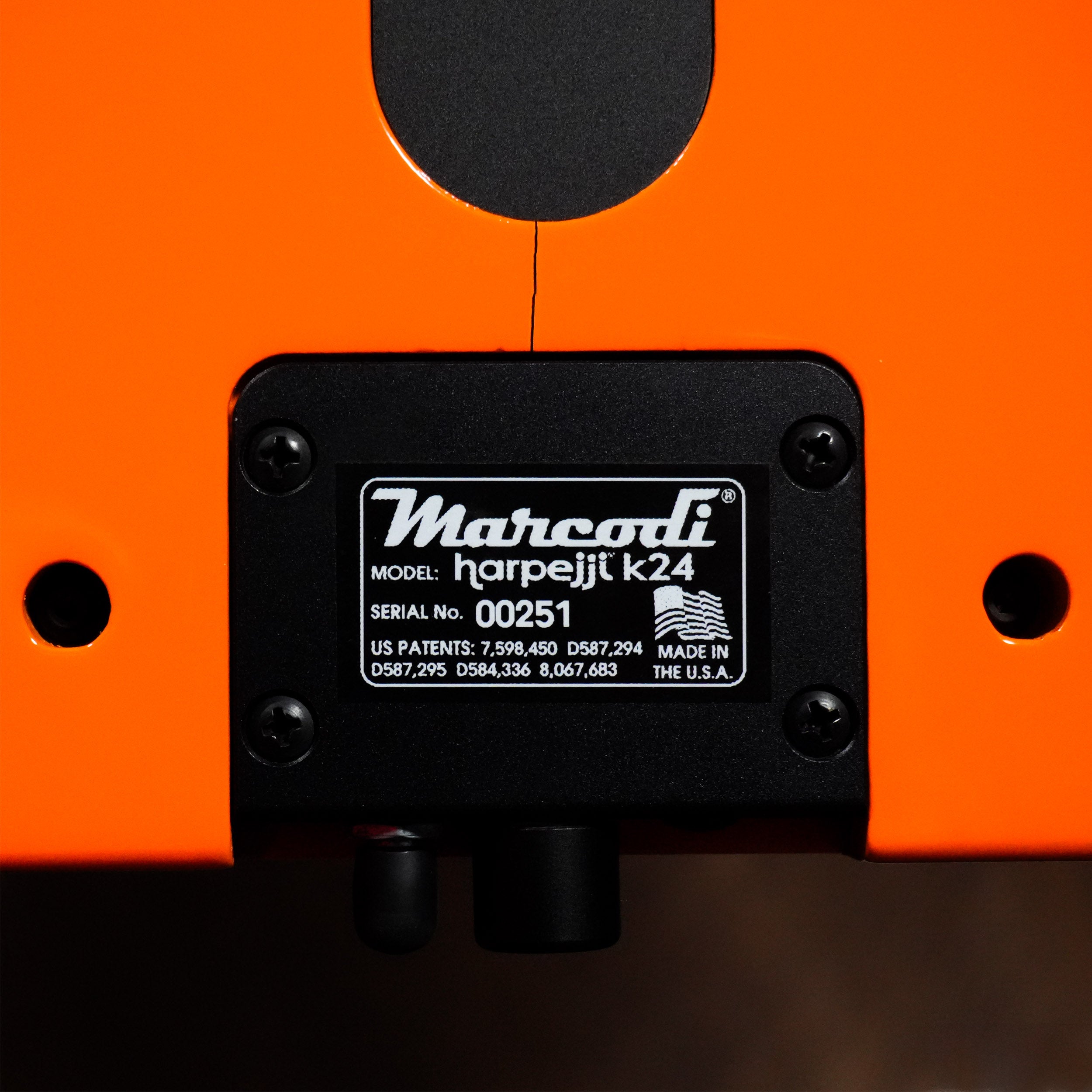 RECONDITIONED Signal Orange Bamboo Harpejji K24