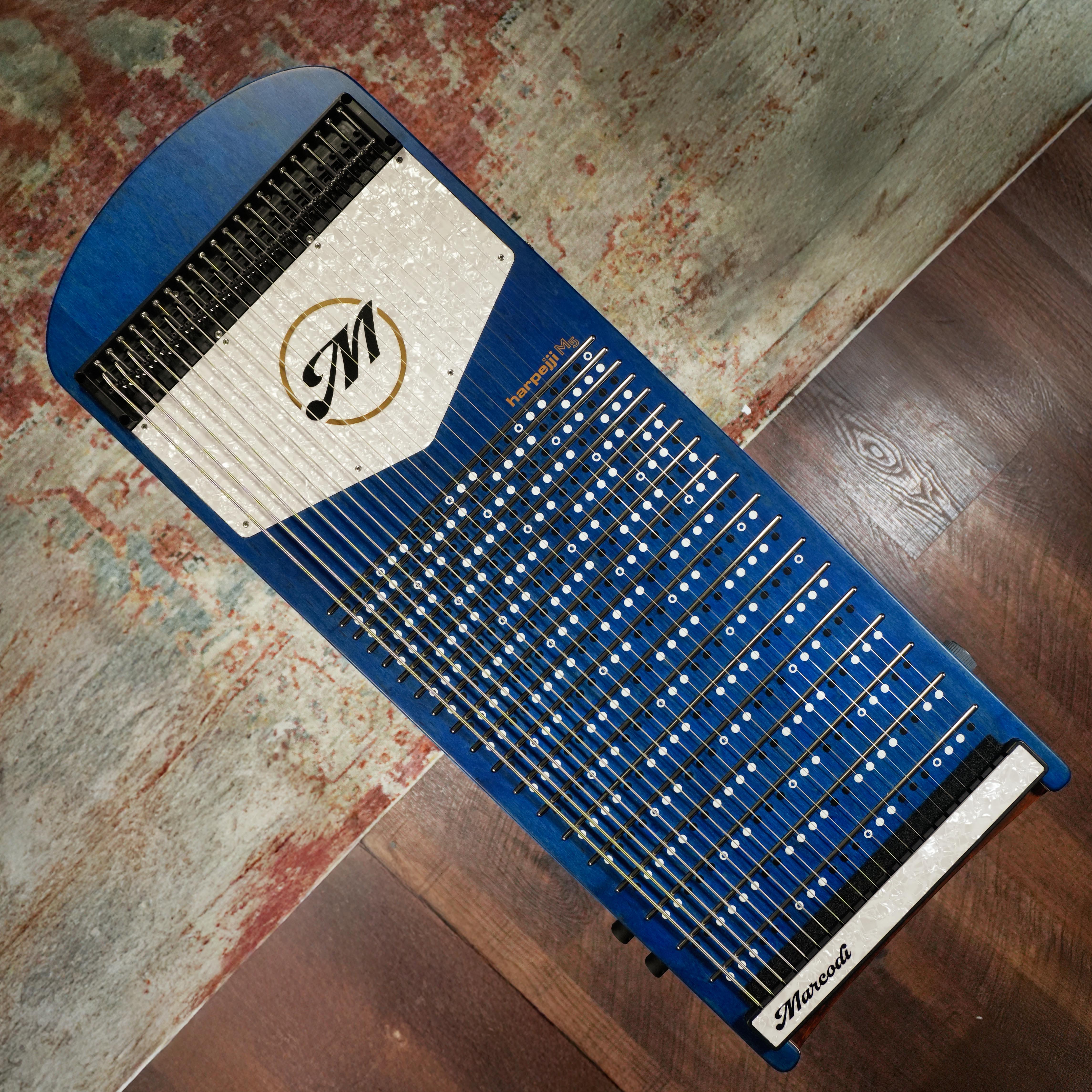 NEW Cobalt Blue Premium Maple Harpejji M5